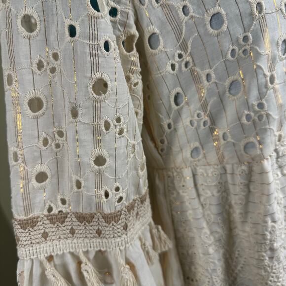 NAOO Nation AK Outfits Women S Dress 3/4 bell sleeve, 3 tiers BOHO peasant - Picture 8 of 10